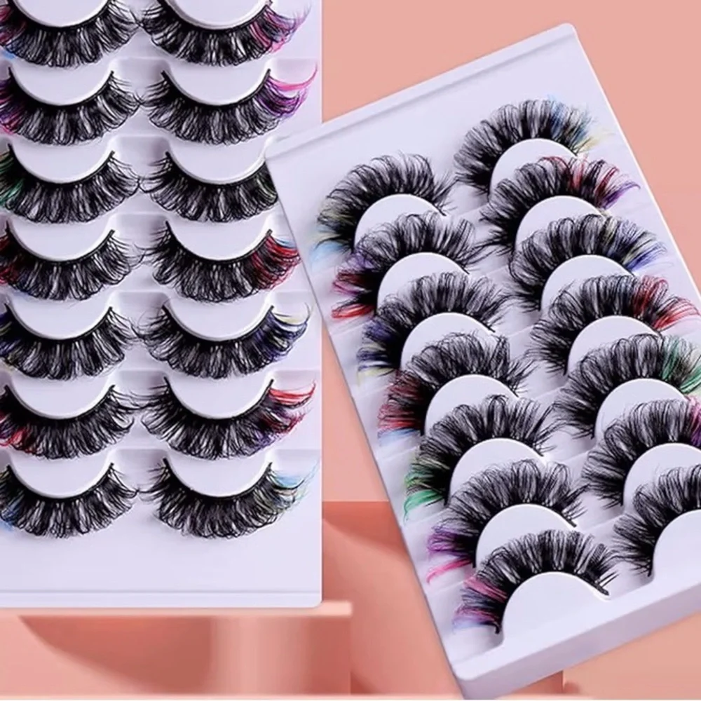 7 Pair Multicolor False Eyelash Set – New Sealed - Picture 4 of 12